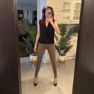 Black  100% Silk Collared Low-High Top, Judith and Charles, US 2